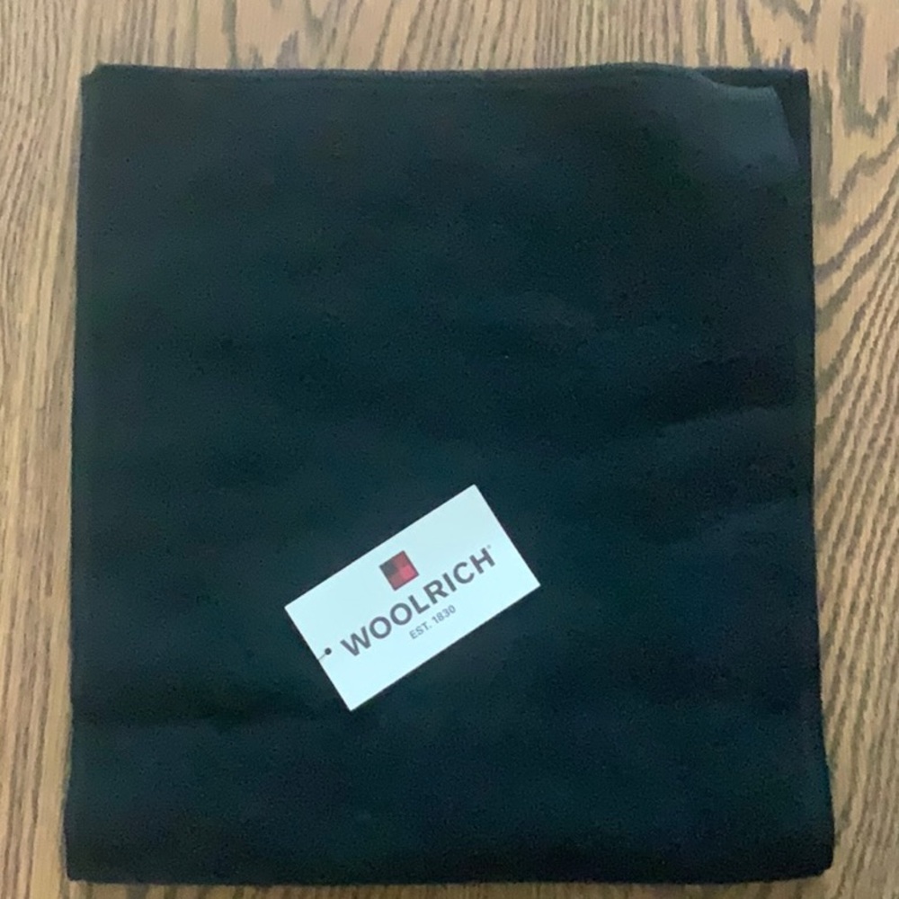 Woolrich 100% wool 12X52 black scarf Made in USA new with tags nwt